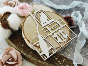 Tekturka "Świat Magii" - Sowa, walizki, miotła