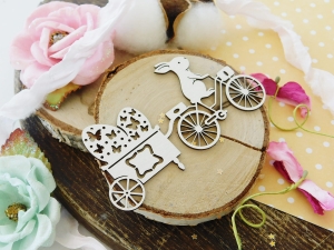 Tekturka "Witaj Wiosno" - Zając na rowerze 