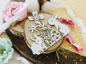 Tekturka "Witaj Wiosno" - Zające w ogrodzie