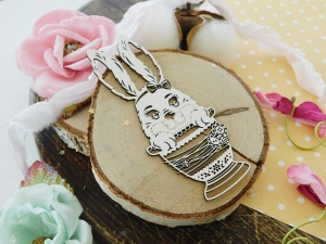 Tekturka "Witaj Wiosno" - Zając w doniczce 