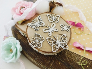 Tekturka "Witaj Wiosno" - Motyle - 6 sztuk