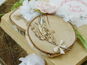 Tekturka "Komunia 2021" - Kłos ze wstążką