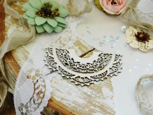 Tekturka "W różach i koronkach" - Ramka V połowa