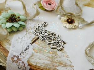 Tekturka "W różach i koronkach" - Róże dekor II - tło