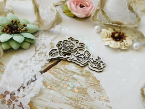 Tekturka "W różach i koronkach" - Róże dekor III - tło