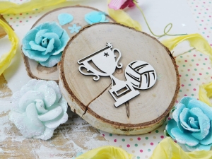 Tekturka "Kocham szkołę!" - Puchar z piłką