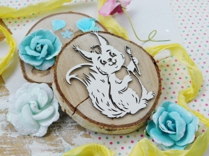 Tekturka "Kocham szkołę!" - Wiewiórka z pędzlem