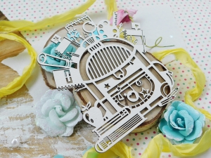 Tekturka "Kocham szkołę!" - Plecak z przyborami