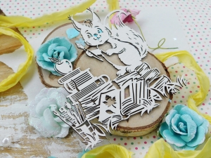 Tekturka "Kocham szkołę!" - Wiewiórka i mnóstwo książek