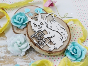 Tekturka "Kocham szkołę!" - Wiewiórka z książką