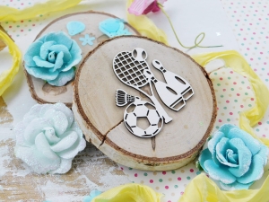 Tekturka "Kocham szkołę!" - Rakieta, kręgle, piłka