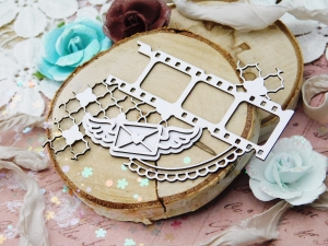 Tekturka "Kochaj" - Klisza, tło, koperta