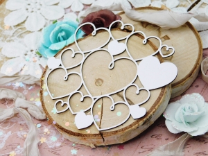 Tekturka "Kochaj" - Mnóstwo serc