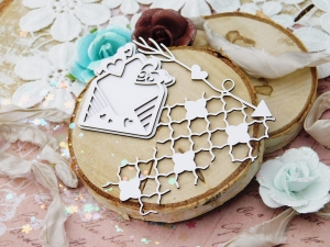 Tekturka "Kochaj" - Tło, koperta, strzałka