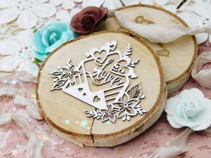 Tekturka "Kochaj" - Koperta kwiatowa