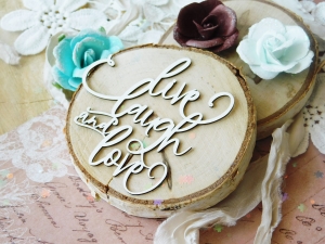 Tekturka "Kochaj" - live laugh and love 