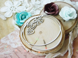 Tekturka "Kochaj" - Ramka z sercami - 2 sztuki  