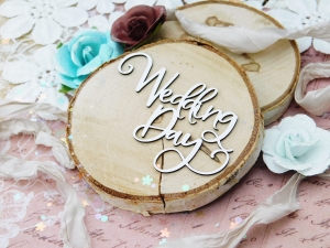 Tekturka "Kochaj" - Wedding Day - 2 sztuki 