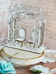 Tekturka "Kochaj" - Pergola 3d z krzesłami