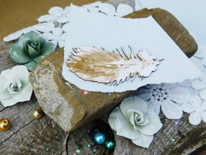 Tekturka "Wspomnienia" - Piórko