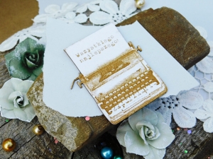 Tekturka "Wspomnienia" - Maszyna do pisania - Wszystkiego najlepszego