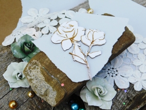 Tekturka "Wspomnienia" - Róża - szkic