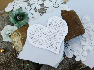 Tekturka "Wspomnienia" - Serce LOVE