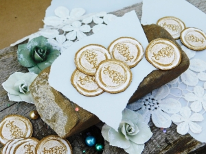 Tekturka "Wspomnienia" - Pieczęć woskowa II - 10 sztuk