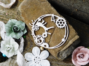 Tekturka "Mechaniczni" - Ramka koło, cyfry