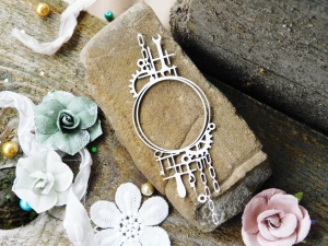 Tekturka "Mechaniczni" - Ramka koło: łańcuchy, klucz