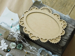 HDF - Steampunk - Ramka owal - koła zębate