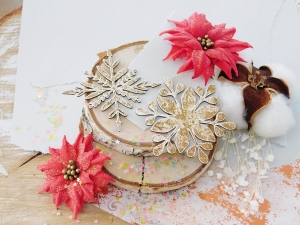 Tekturka "Święta, święta..." - Śnieżynki II - 2 sztuki 