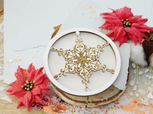 Tekturka "Święta, święta..." - Shaker Box - Śnieżynka