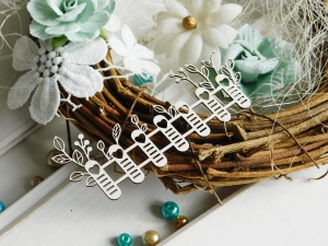 Tekturka "Wiosna" - Płotek z kwiatami