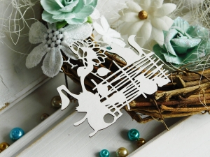 Tekturka "Wiosna" - Zając kompozycja - kot