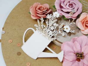 Tekturka "Wiosennie" - Kwiaty w konefce