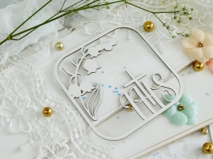 Tekturka "Komunia 2022" - Ramka kwadrat II