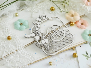 Tekturka "Komunia 2022" - Ramka kwadrat ażurowa