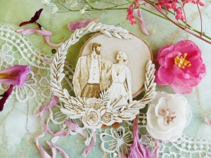 Tekturka "Naturalnie - Miłość" - Para w ramce IV