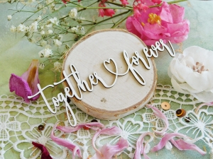 Tekturka "Naturalnie - Miłość" - together forever - 2 sztuki  