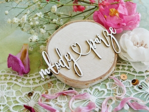 Tekturka "Naturalnie - Miłość" - młodej parze - 2 sztuki  