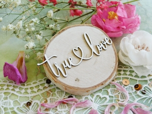 Tekturka "Naturalnie - Miłość" - true love - 2 sztuki 