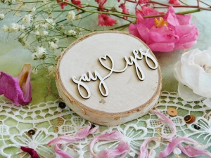 Tekturka "Naturalnie - Miłość" - say yes - 2 sztuki