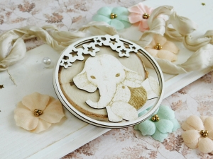 Tekturka "Milusińscy" - Ramka warstwowa - Słonik G.