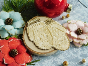 Tekturka - Wesołych Świąt - Rękawiczki