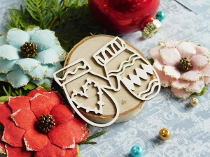 Tekturka - Wesołych Świąt - Rękawiczki złączone