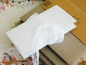 ECO Scrapbooking - Baza na kartkę 10 x 18 cm, biała