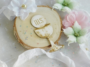 Tekturka "Komunia 2023" - Kielich z hostią - 1 sztuka