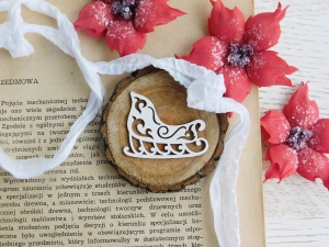 Tekturka "Zima 2023" - Sanie, 3 sztuki 