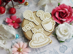 Tekturka "Zima 2023" - Słodkości - 4 sztuki